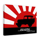 FJ40 Toyota Land Cruiser Canvas Gallery Wraps Wall art Rising Sun Silhouette Design