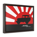 FJ40 Toyota Land Cruiser Framed Canvas Gallery Wraps Wall art Rising Sun Silhouette Design