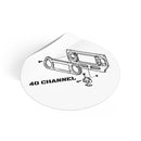 40 Channel Round Vinyl Sticker - USA Reefmonkey