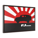 FJ Cruiser Framed Canvas Gallery Wraps Wall art Rising Sun Silhouette Design Toyota FJ Cruiser Artwork by Reefmonkey