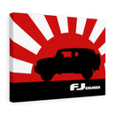 FJ Cruiser Canvas Gallery Wraps Wall art Rising Sun Silhouette Design FJ Cruiser Artwork