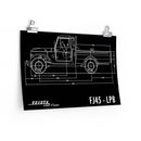 FJ45 Totota Land Cruiser Poster gift for man cave Reefmonkey