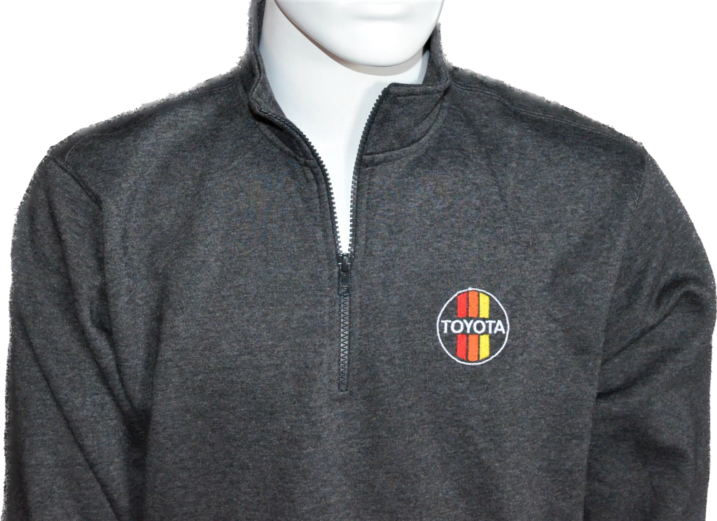 Toyota Teq 3 Stripe Embroidered Quarter Zip 1/4 Mens Fleece Jacket