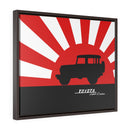 FJ40 Toyota Land Cruiser Framed Canvas Gallery Wraps Wall art Rising Sun Silhouette Design