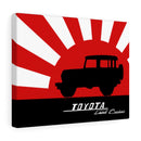 FJ40 Toyota Land Cruiser Canvas Gallery Wraps Wall art Rising Sun Silhouette Design