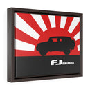 FJ Cruiser Framed Canvas Gallery Wraps Wall art Rising Sun Silhouette Design Toyota FJ Cruiser Artwork by Reefmonkey