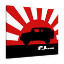 FJ Cruiser Canvas Gallery Wraps Wall art Rising Sun Silhouette Design FJ Cruiser Artwork