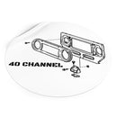 40 Channel Round Vinyl Sticker - USA Reefmonkey