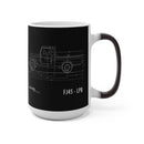 FJ45 Land Cruiser Diagram Color Changing Mug by Reefmonkey