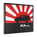 FJ Cruiser Framed Canvas Gallery Wraps Wall art Rising Sun Silhouette Design Toyota FJ Cruiser Artwork by Reefmonkey