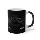FJ45 Land Cruiser Diagram Color Changing Mug by Reefmonkey