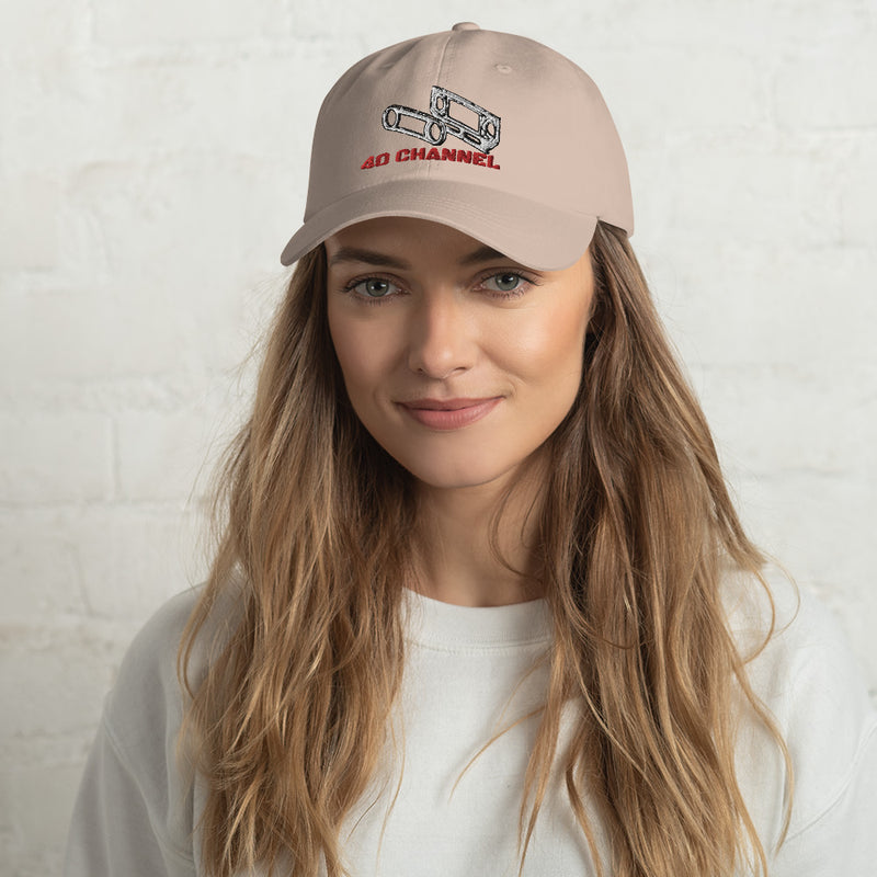 40 Channel Embroidered Dad hat USA or Australia