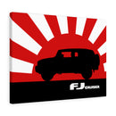 FJ Cruiser Canvas Gallery Wraps Wall art Rising Sun Silhouette Design FJ Cruiser Artwork