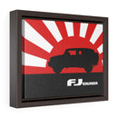 FJ Cruiser Framed Canvas Gallery Wraps Wall art Rising Sun Silhouette Design Toyota FJ Cruiser Artwork by Reefmonkey