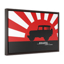 FJ40 Toyota Land Cruiser Framed Canvas Gallery Wraps Wall art Rising Sun Silhouette Design