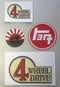 Land Cruiser FJ40 4 Wheel Drive TEQ Sticker Pack Reefmonkey Decal (4 stickers)