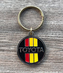 Toyota Old School 3 Stripe Solid Metal Key Chain