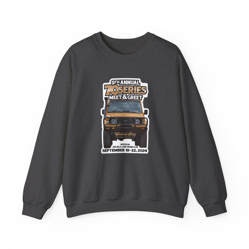 9th Annual 70 Series Meet and Greet Unisex Sweatshirt - Red Hills Land Cruiser Club - Reefmonkey