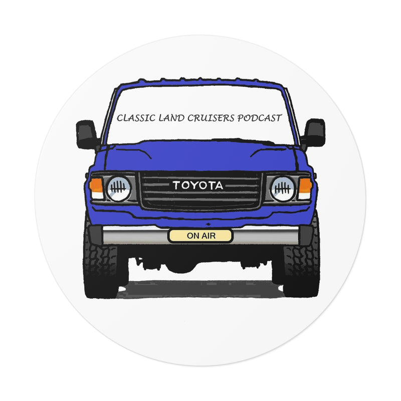 Classic Land Cruisers Podcast - Round Vinyl Stickers