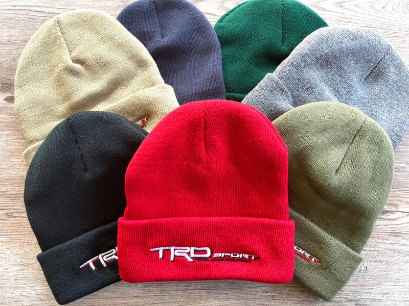 TRD Sport Toyota Knitted Embroidered Knit Beanie Toboggan Winter Hat