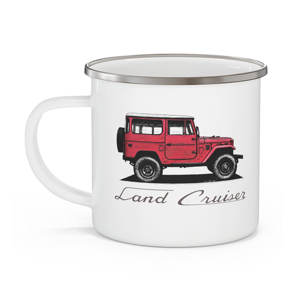 FJ40 Land Cruiser Enamel Camping Mug Coffee Cup - Reefmonkey Artist Jesse Clark