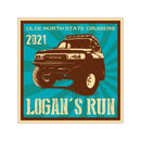 LOGANS RUN 2021 Event Decal Sticker Square Vinyl Stickers ONSC