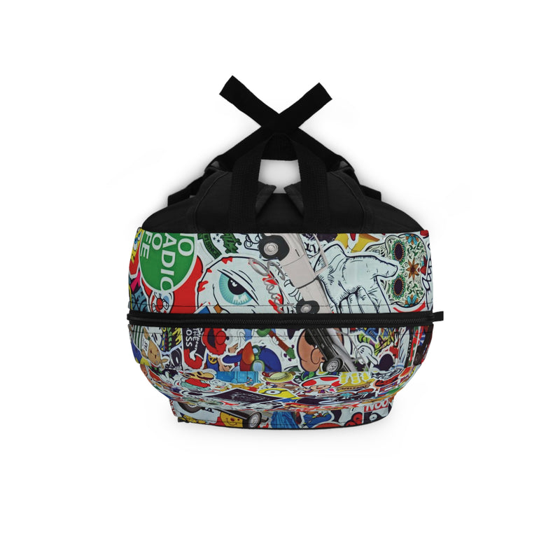 Reefmonkey Sticker Bomb Teen Adult Back Pack Cartoon Back Pack