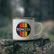 3 Stripe Old School Enamel Camping Mug Coffee Cup - Reefmonkey