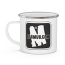 IH8MUD Logo Black White Enamel Camping Mug - Reefmonkey