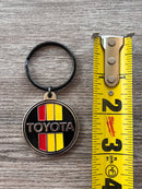 Toyota Old School 3 Stripe Solid Metal Key Chain