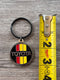 Toyota Old School 3 Stripe Solid Metal Key Chain