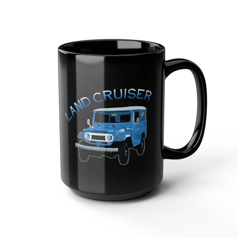 FJ40 Land Cruiser Coffee Mug Coffee Cup Black Version - Reefmonkey Artist Ren Hart