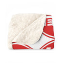 TEQ Red White Design Sherpa Fleece Blanket - Reefmonkey