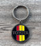 Toyota Old School 3 Stripe Solid Metal Key Chain