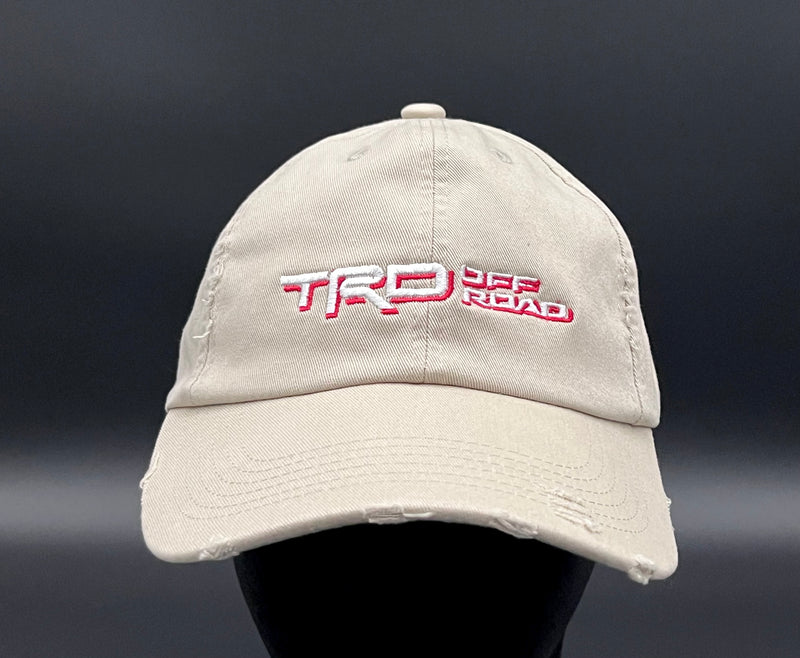 TRD Off Road Unstructured Distressed Twill Dad Cap Hat - Reefmonkey