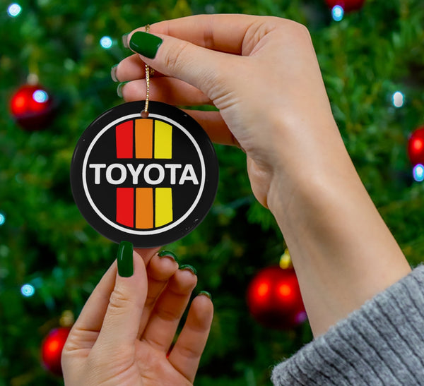 Toyota 3 Stripe Ceramic Christmas Tree Ornament - Reefmonkey