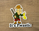 It’s Pwastic Rubber Ducky Decal Bumper Sticker