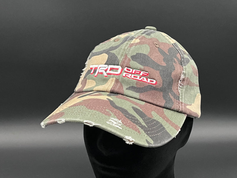 TRD Off Road Unstructured Distressed Twill Dad Cap Hat - Reefmonkey