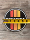 Toyota 3 Stripe Logo Decal Bumper Sticker Regular Holographic