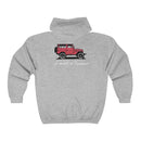 Land Cruiser FJ40 Unisex Full Zip Hooded Sweatshirt - Reefmonkey Artist Jesse Clark