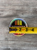 Toyota 3 Stripe Logo Decal Bumper Sticker Regular Holographic