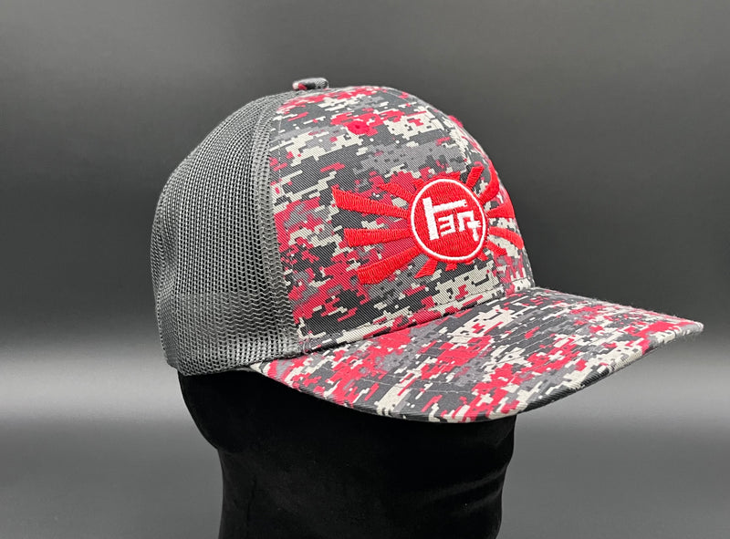 Toyota 3 Stripe TEQ Digital Camo Embroidered Structured Trucker Hat - Reefmonkey