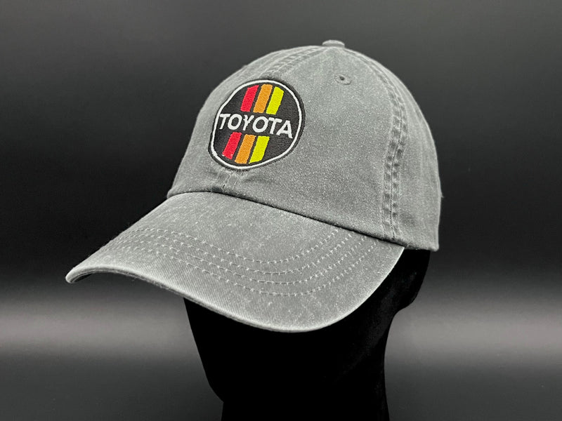 3 Stripe Toyota Unstructured Pigment Dyed Cotton Twill Hat with Brass Buckle