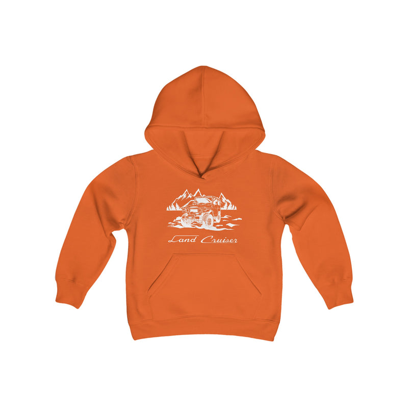 Kids FJ40 Land Cruiser Hoodie Sweatshirt Mountains Scene - Reefmonkey