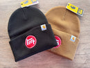 TEQ 3 Stripe Toyota Carhartt Embroidered Beanie Toboggan Winter Hat - Reefmonkey