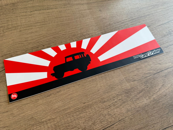 Land Cruiser FJ40 Toyota Rising Sun Bumper Sticker Decal