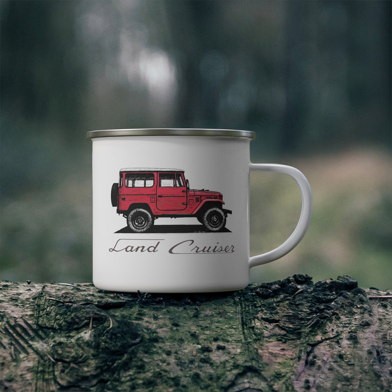 FJ40 Land Cruiser Enamel Camping Mug Coffee Cup - Reefmonkey Artist Jesse Clark