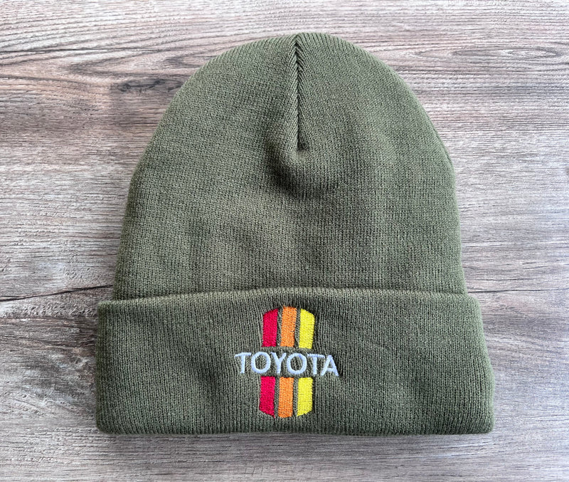 Toyota 3 Stripe Logo Beanie Toboggan Mens Winter Hat Gift