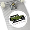 FJ40 Olive Green Round Vinyl Sticker - Reefmonkey Artist Jesse Clark