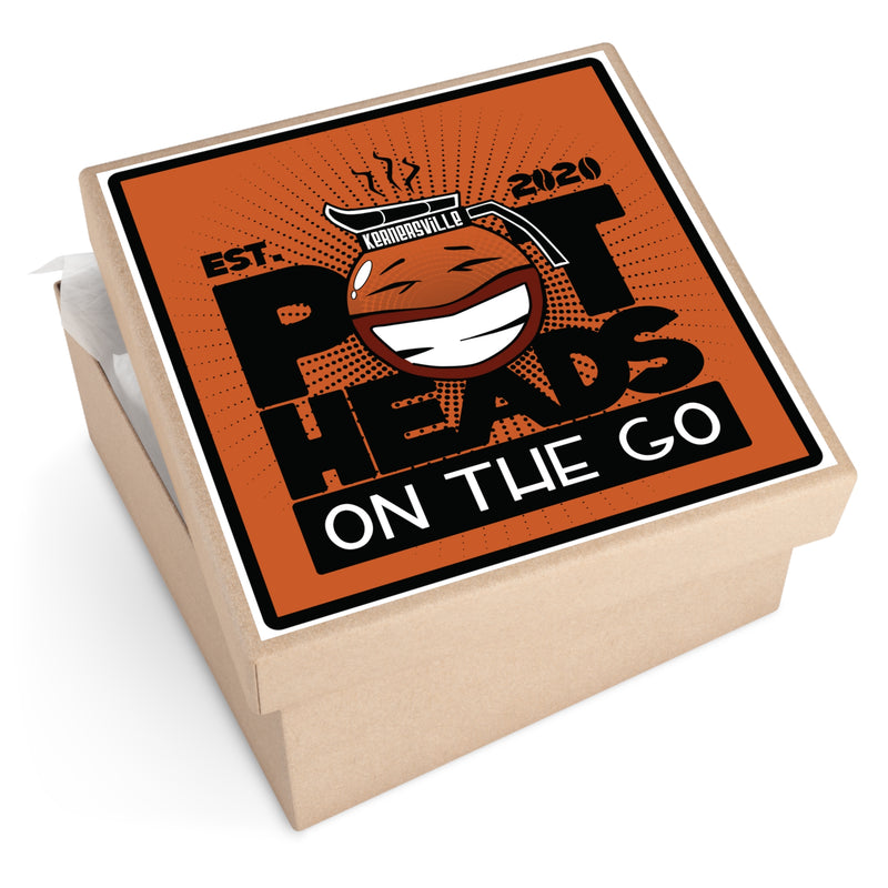 Pot Heads On The Go Square Vinyl Stickers - Reefmonkey